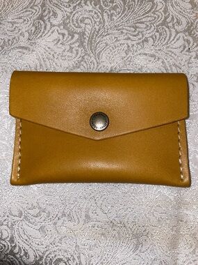 Portland Leather Mustard Yellow Card Wallet